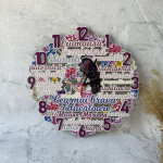 Ceas din lemn cu Domnisoara si flori 1 thumb-image 1