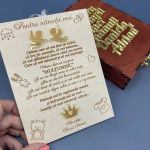 Invitații din lemn pentru nași cu îngerași 3 thumb-image 1