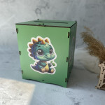 Cutie de dar pentru botez cu dinozaur thumb-image 1