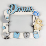 Rama foto din lemn pentru băiat cu ursuleț thumb-image 1