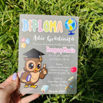 Diplomă din pet ,,Adio Gradiniță,, cu bufniță thumb-image 1