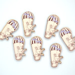 Mărturii magneți pentru botez cu iepuraș thumb-image 1