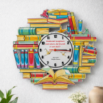 Wooden Clock Books of Wisdom thumb-image 1