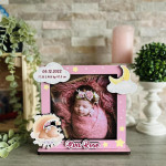 Rama foto din lemn pentru fetițe cu ursuleț thumb-image 1