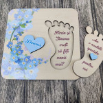 Invitații din lemn pentru nani cu flori thumb-image 2