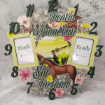 Ceas din lemn cu Cal thumb-image 1