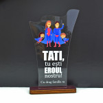 Trofeu pentru tată , soț , bunel cu erou thumb-image 3