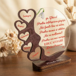 Plachetă personalizată pentru educatoare  „Din inimă, cu recunoștință” thumb-image 1