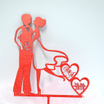 Topper pentru torta cu inițiale mirilor 2 thumb-image 1