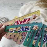 Riglă de lemn cu carte și clopoței thumb-image 1