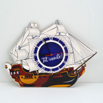 Ceas din lemn cu Corabie thumb-image 1