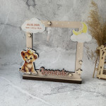 Rama foto din lemn pentru băiețel cu Leu thumb-image 2