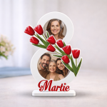 Rama in forma de 8 cu lalele rosii thumb-image 2