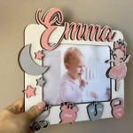 Rama foto din lemn pentru fetițe cu balerină thumb-image 1