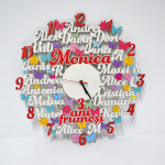 Ceas din lemn cu flori si fluturi thumb-image 1