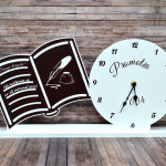 Ceas din plastic cu copii cafeniu thumb-image 1