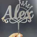 Topper auriu cu coroniță thumb-image 2