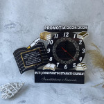 Ceas din lemn cu carti din acril thumb-image 1