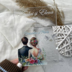 Invitatii pentru nunta cu mire si mireasa thumb-image 2