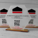 Trofeu personalizat hexagon thumb-image 1