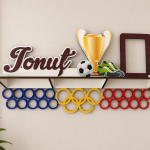 Football Medal Holder (Tricolor & Trophy) thumb-image 1