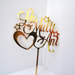 Topper auriu pentru torta La mulți ani thumb-image 1