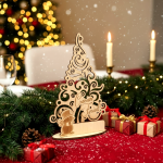 Brad din lemn Craciun Fericit thumb-image 1