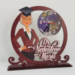 Ceas din lemn cu profesoară thumb-image 2