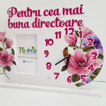 Ceas din plastic cu flori thumb-image 1