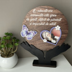 Круглый персонализированный трофей из фанеры воспитателю "Бабочка" thumb-image 1