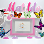 Stativ cu numele și rama Fluturași thumb-image 1