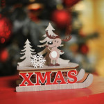 Decor in stilul sărbătorilor de iarna Ren pe sanie thumb-image 1