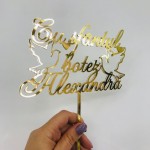 Topper auriu cu sfântul botez thumb-image 1