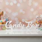 Надпись белого цвета на штативе "Candy Bar" из пластика thumb-image 1