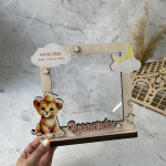 Rama foto din lemn pentru băiețel cu Leu thumb-image 1