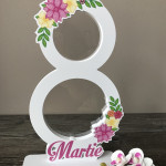 Rama foto in forma de cifra 8 cu flori roz-galbeni thumb-image 1