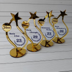 Trofeu personalizat din acril auriu stea thumb-image 3