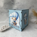 Cutie de dar pentru botez ursuleț pe balon 1 thumb-image 1