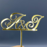 Топпер для торта из фанеры  c инициалами thumb-image 1