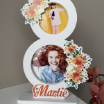 Rama foto in forma de cifra 8 cu flori galbeni thumb-image 1