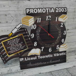 Ceas din lemn cu carti din acril thumb-image 2